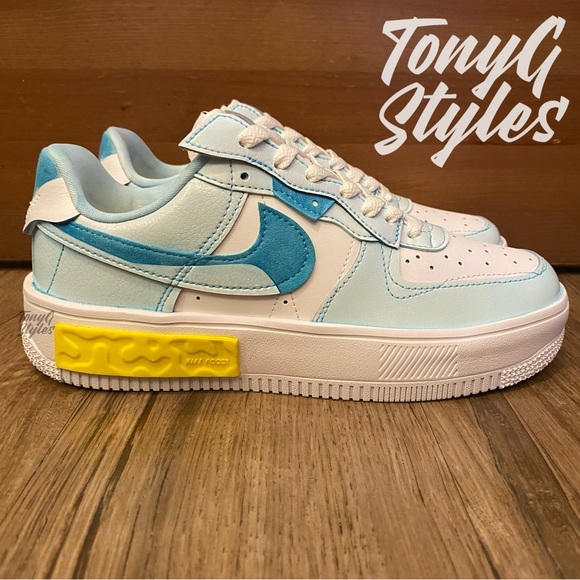 💧NEW💧 CUSTOM WMNS NIKE AIR FORCE 1 LOW FONTANKA - Picture 1 of 13